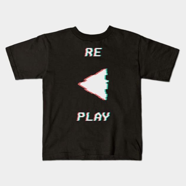 Vhs Replay Kids T-Shirt by Stevendan